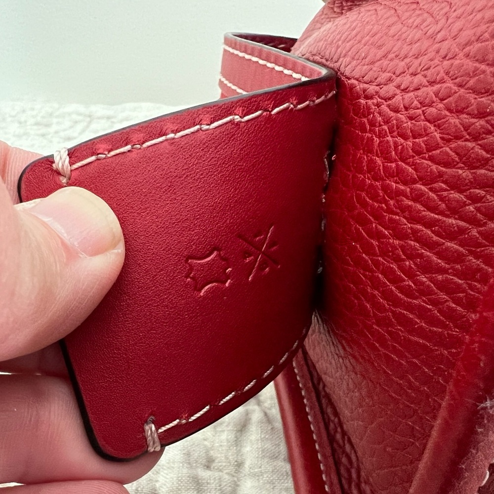Coach Red Satchel with Playful Cartoon Patches - Picture 7 of 9